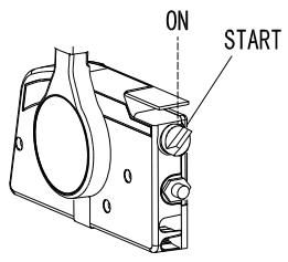 Main switch turned to START for F25/20FW