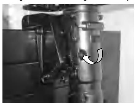 Steering friction adjuster turned clockwise