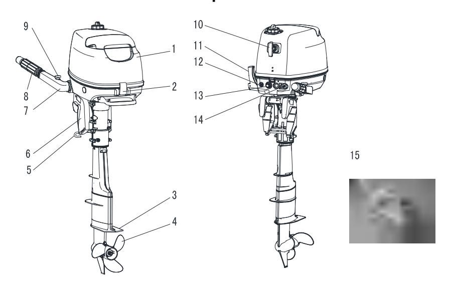Parsun F5A F6A main components diagram