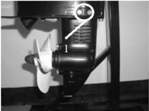 Gear oil level plug location on lower unit