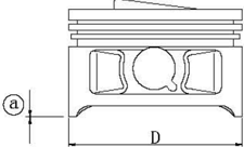 Piston outside diameter measurement at specified point