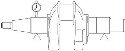 Crankshaft runout limit measurement setup