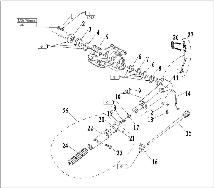 Steering handle explosive drawing part 2