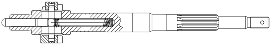 Claw clutch installation with F mark toward forward gear